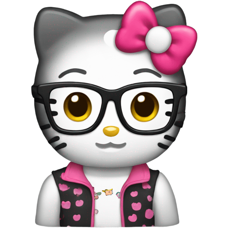 hello kitty with glasses emoji