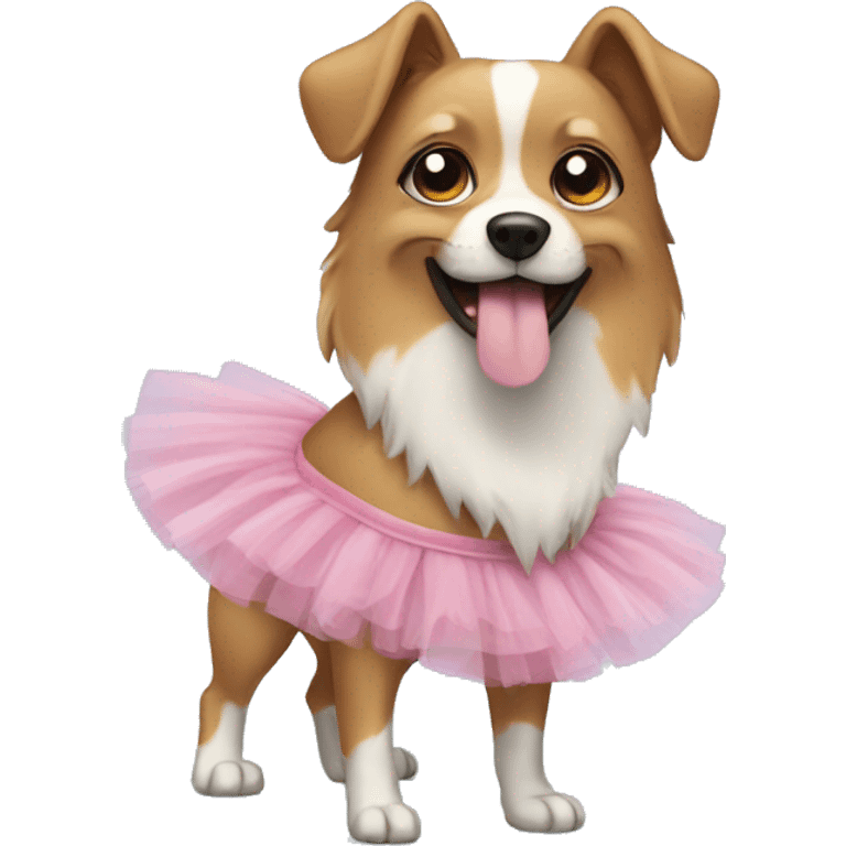 Dog wearing a tutu emoji