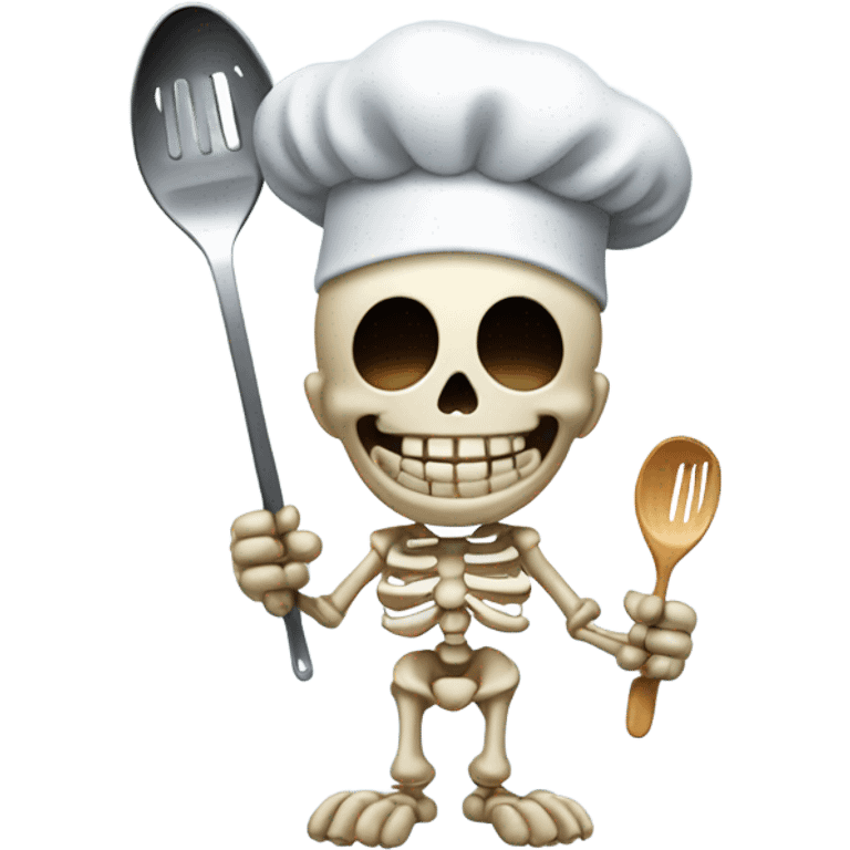 Skeleton chef emoji