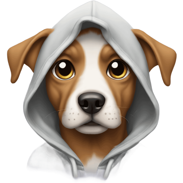 dog wearing a hoodie emoji