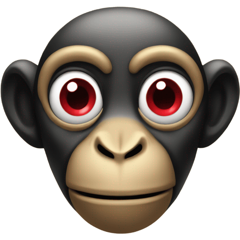 Monkey in black and gold with red eyes  emoji