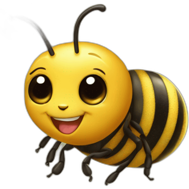 Happy bee emoji