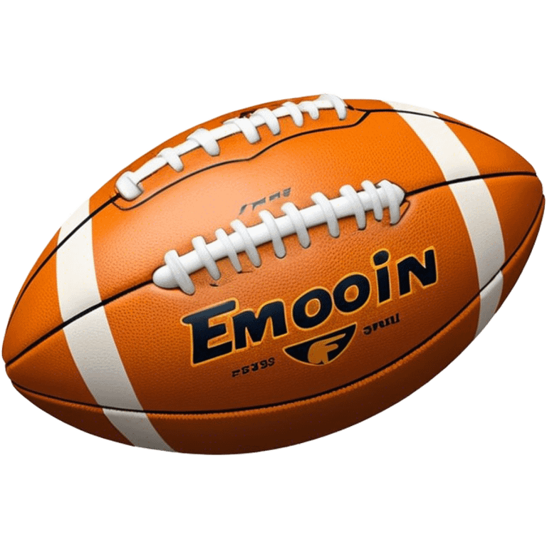 Cinematic Realistic image of an AFL ball captured mid-flight with dynamic motion blur and finely detailed rugged textures, set under dramatic stadium lighting that evokes high-energy athleticism emoji