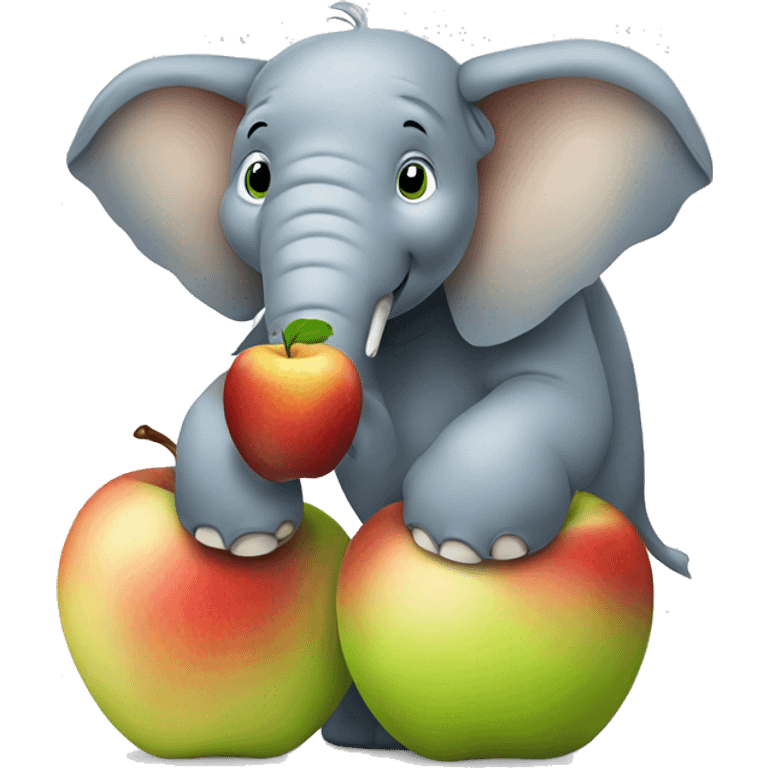 Elephant Eating Apple emoji