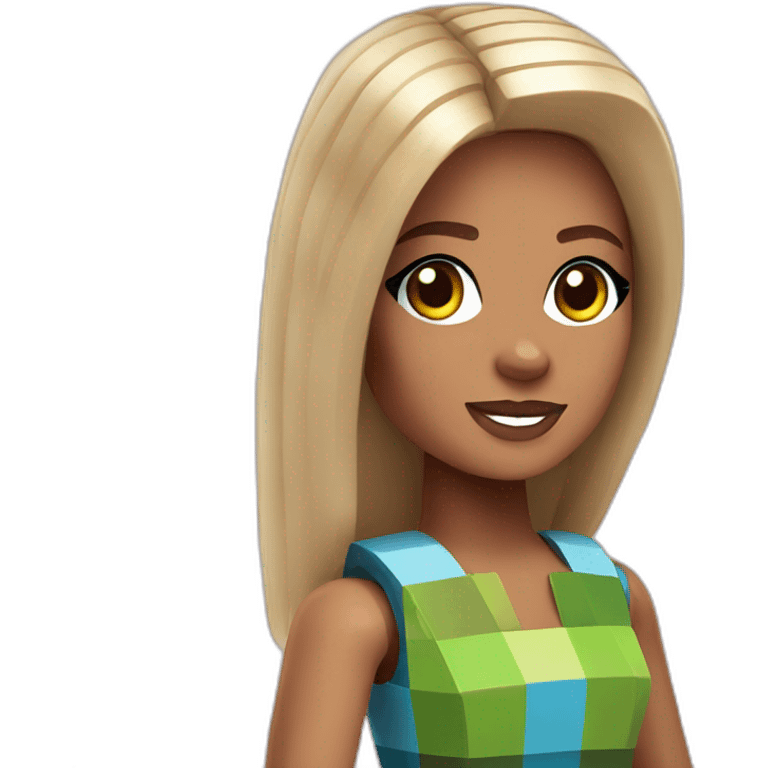 Minecraft Barbie doll emoji