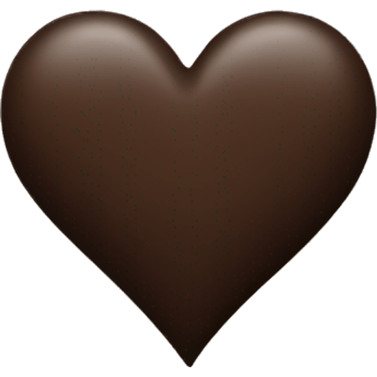 Very dark brown heart  emoji