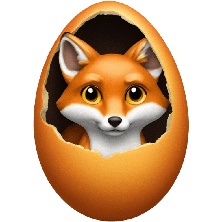 fox in egg emoji