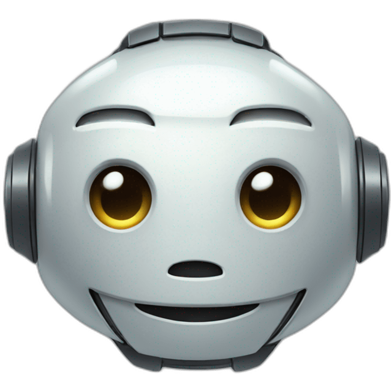 cute happy robot head emoji