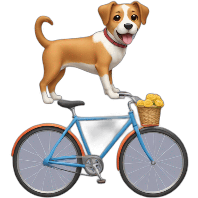 Dog on bicycle emoji