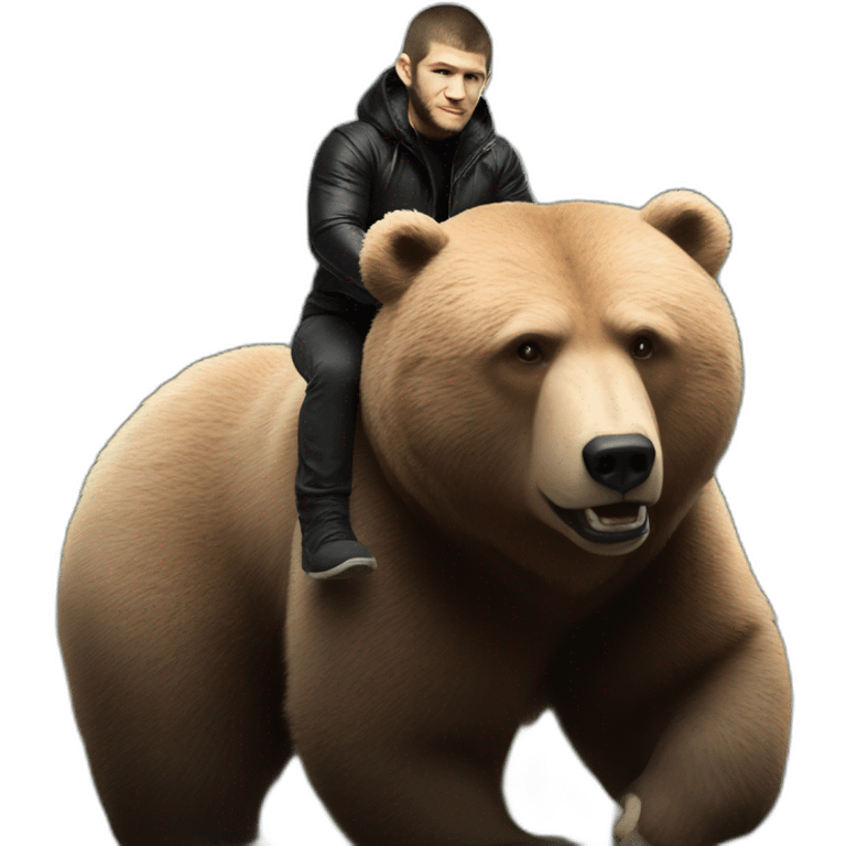 khabib nurmagomedov riding a bear emoji