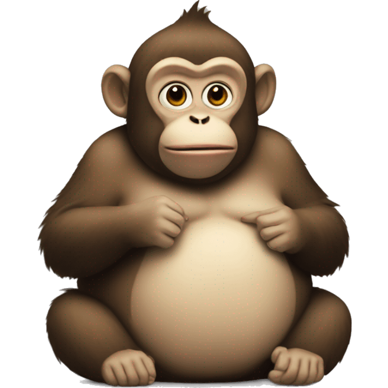 Fat monkey eating emoji