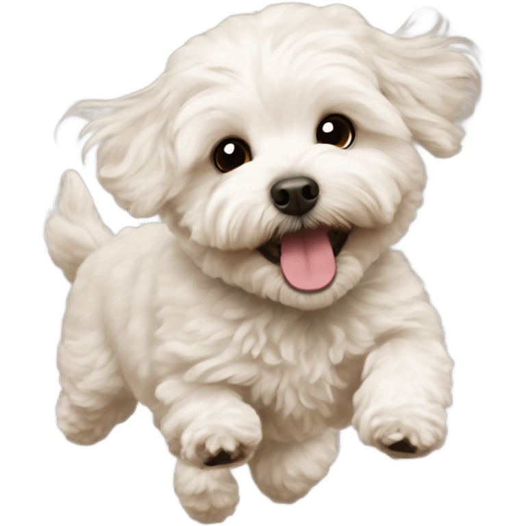 Flying maltipoo emoji