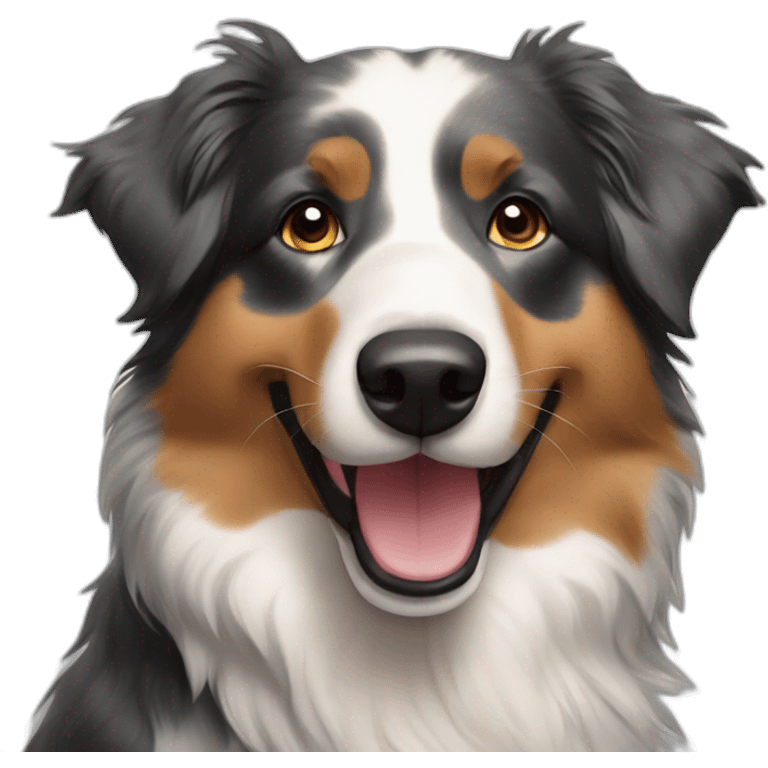 Happy Australian Shepherd. emoji