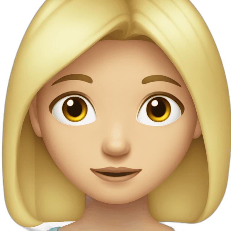 niña-rubia-ojos celestes emoji