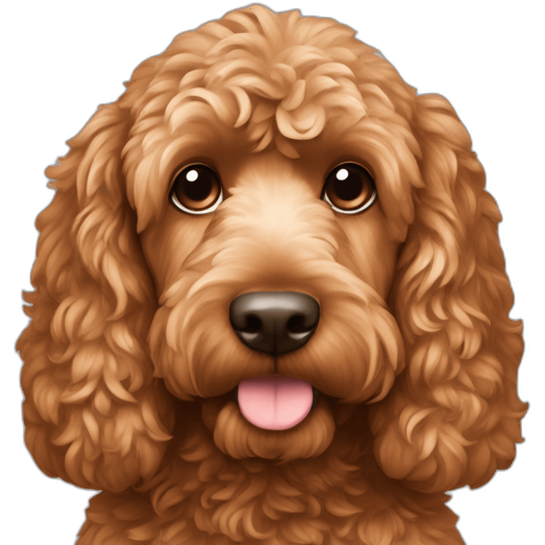 Reddish light brown cockapoo sat down emoji