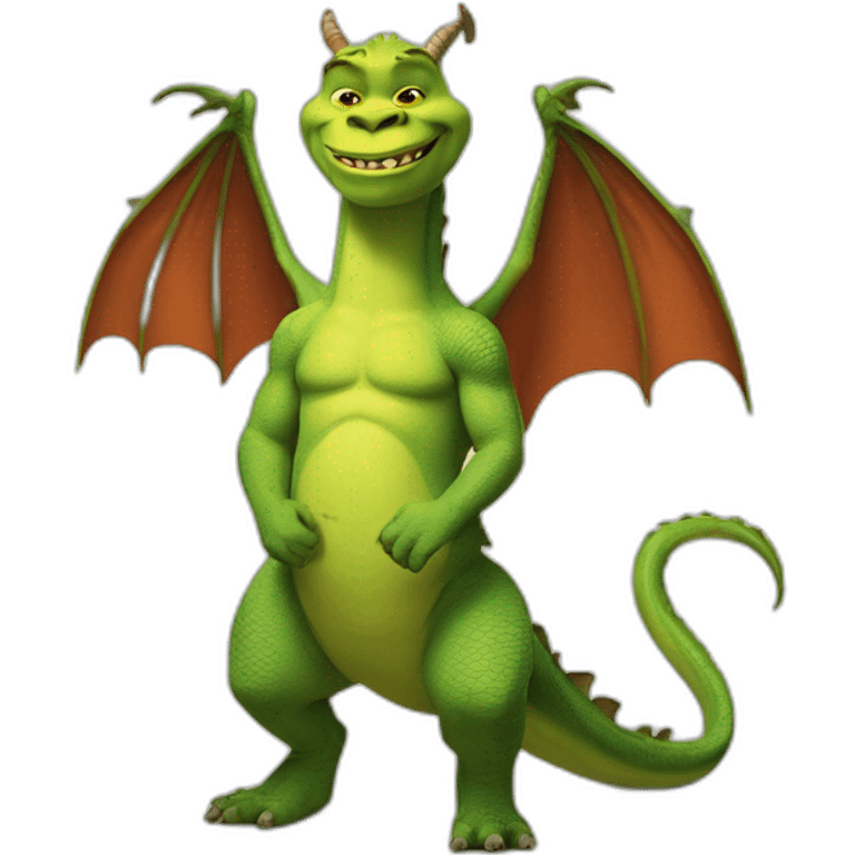 Shrek as a dragon emoji