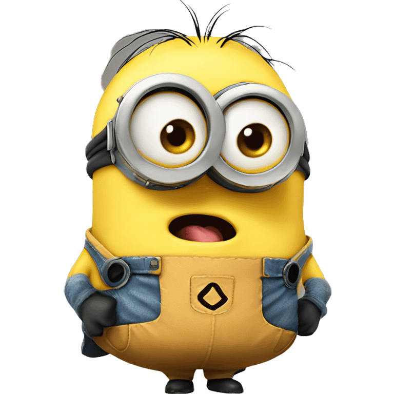 Minion with tounge out emoji