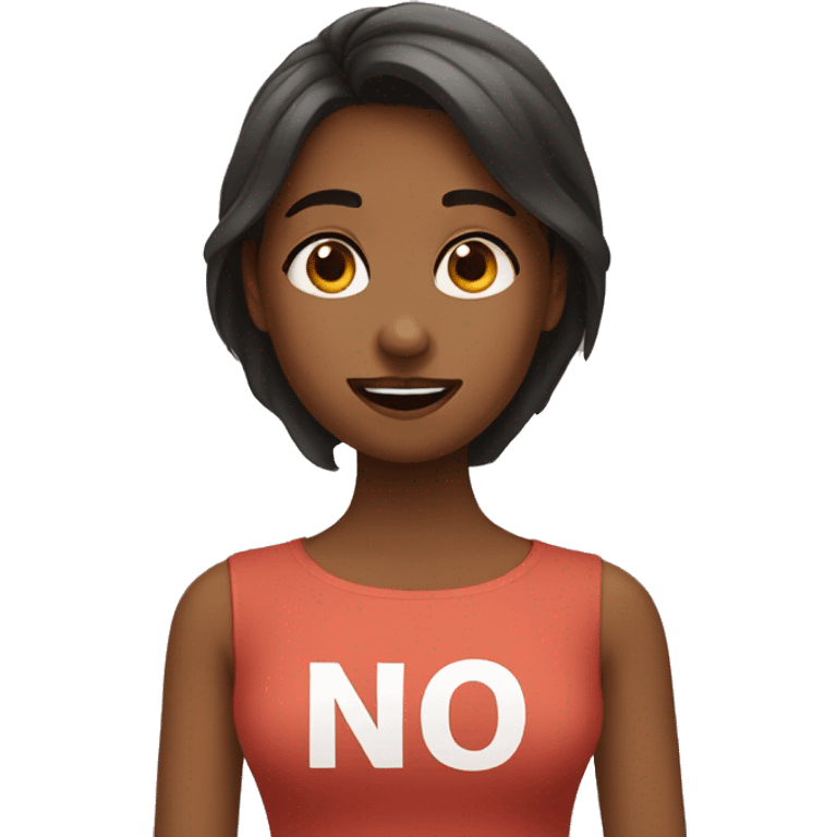 Girl saying no, no, no emoji