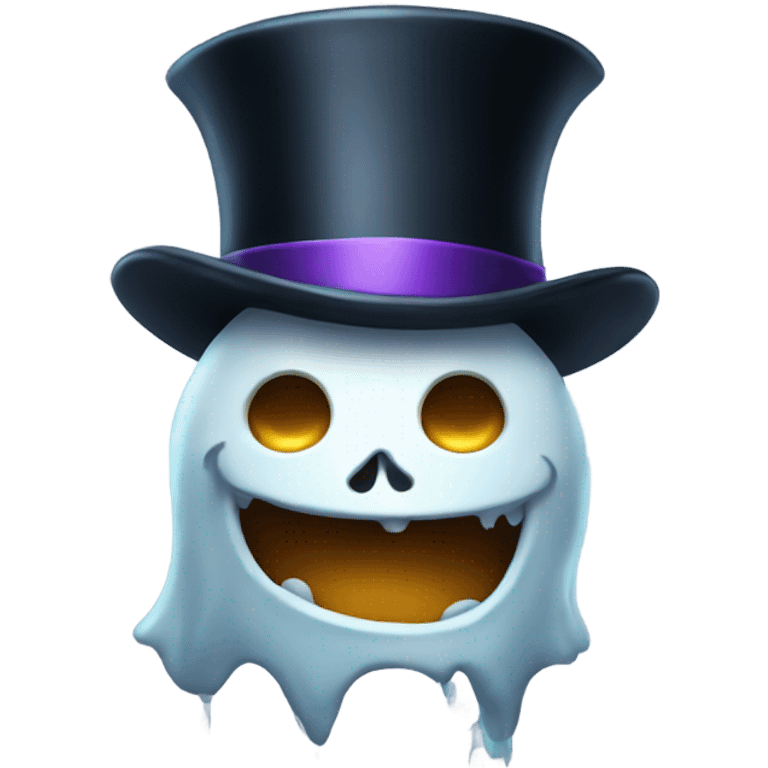 Scary Ghost top hat  emoji