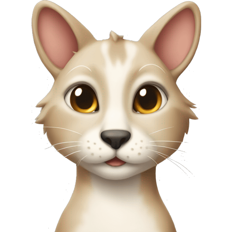 A mix between a cat and a kangourou emoji