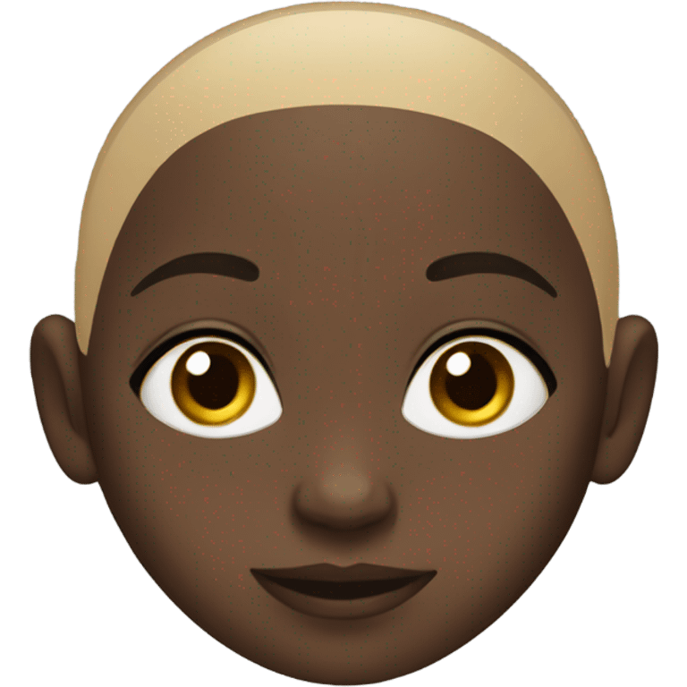 bald darkskin girl emoji