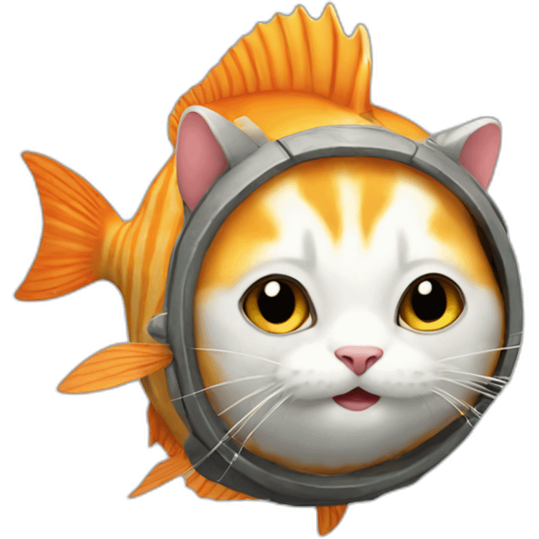 fish wearing cat costume emoji