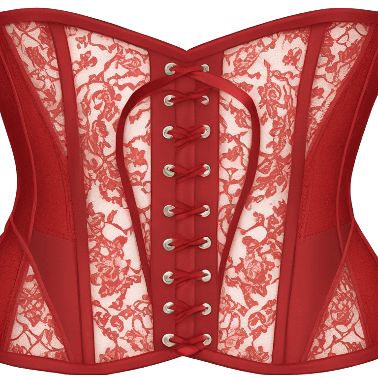 red lace corset emoji