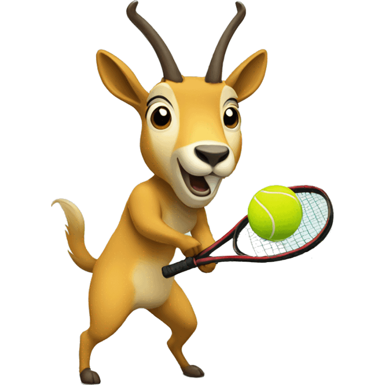 Chamois playing tennis emoji