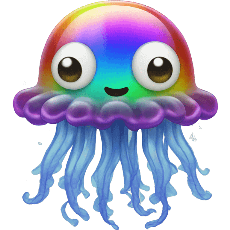 Rainbow jelly fish  emoji