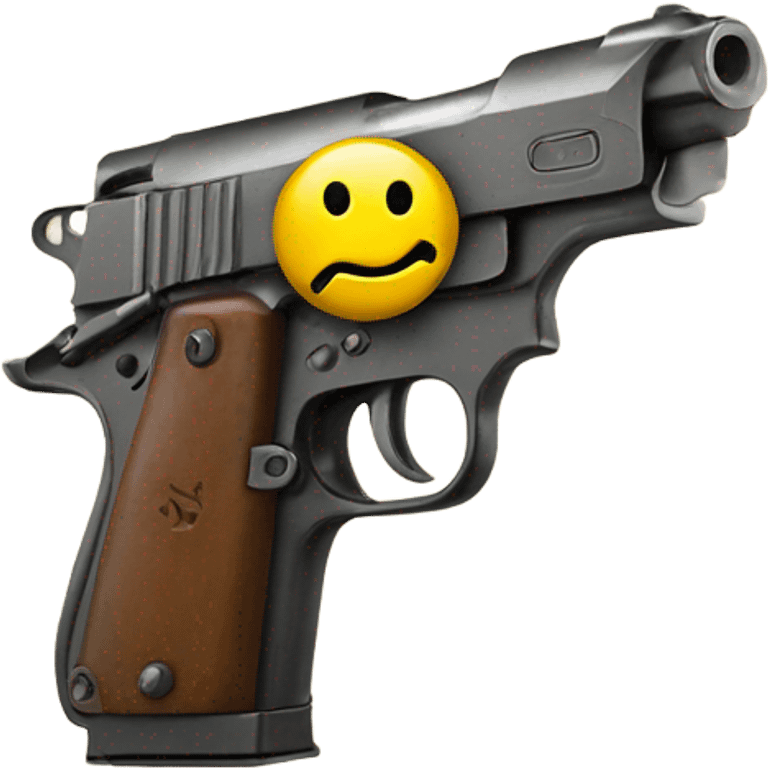 Gun smiley face  emoji