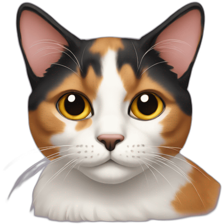 Two calico cat emoji