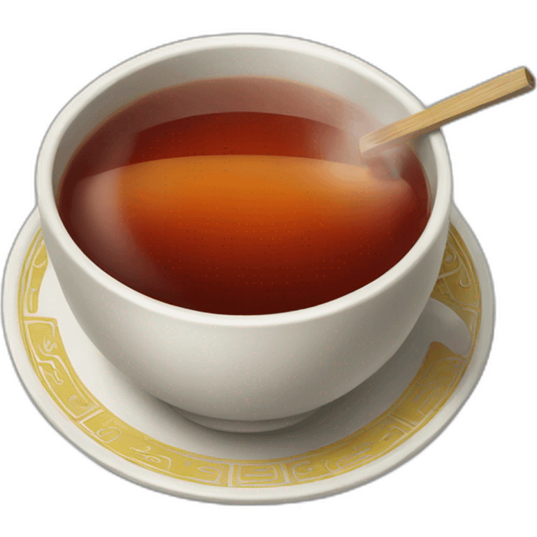 Chinese cup of tea emoji