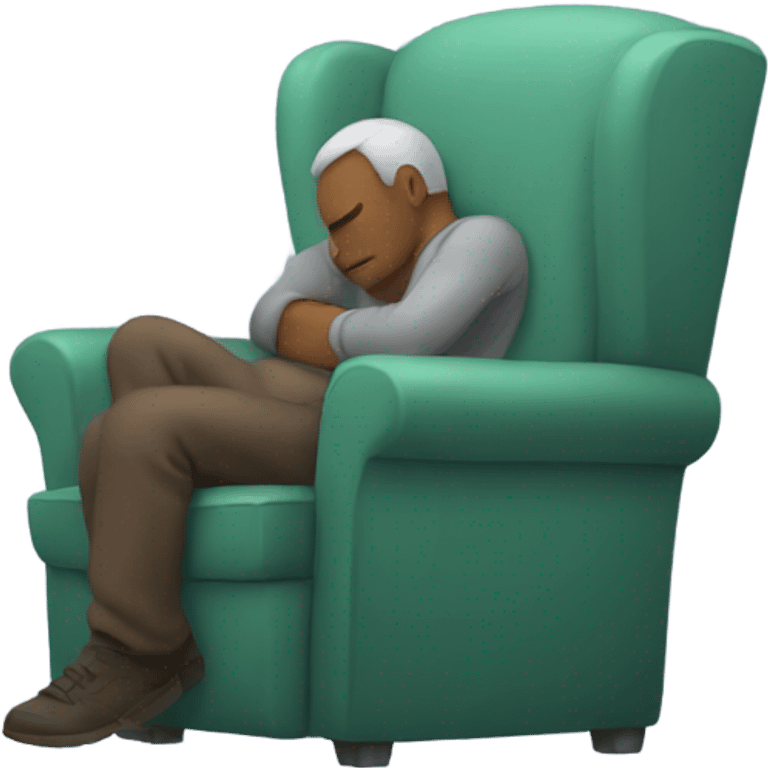 Guy sleeping in chair emoji