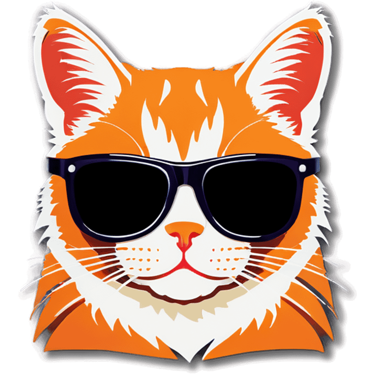 Cat with sunglasses emoji