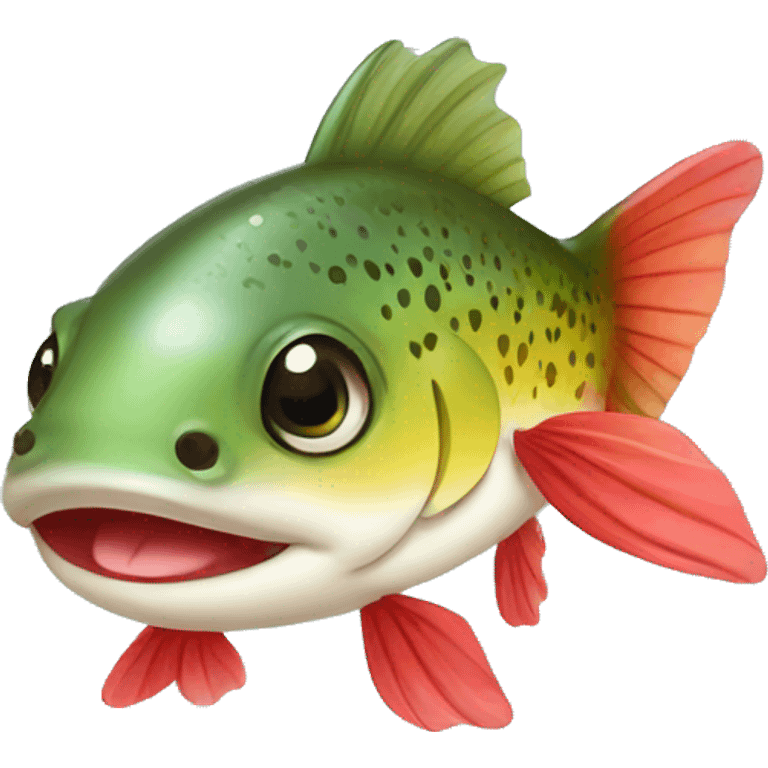 cute trout in love emoji