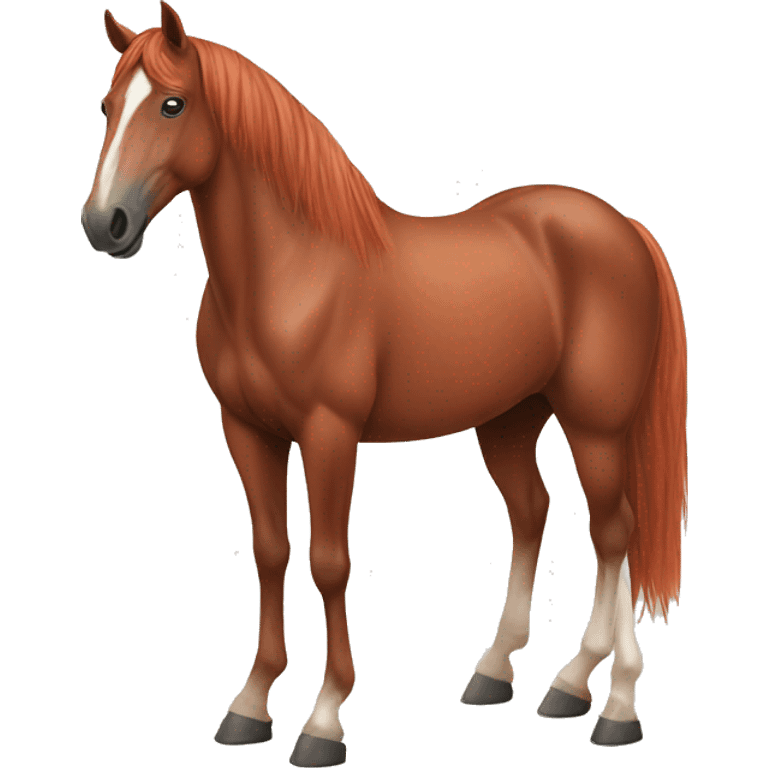 Red roan horse  emoji