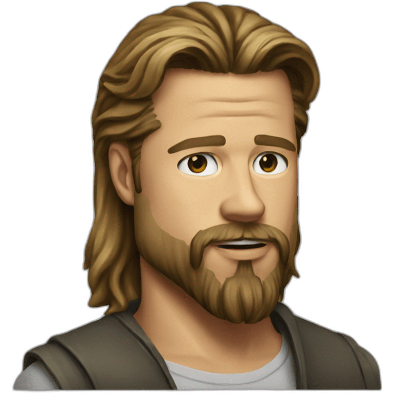 Brad Pitt with a very long beard emoji