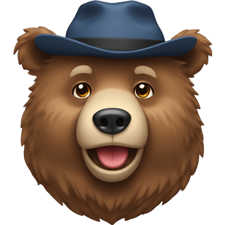 Bear with hat emoji