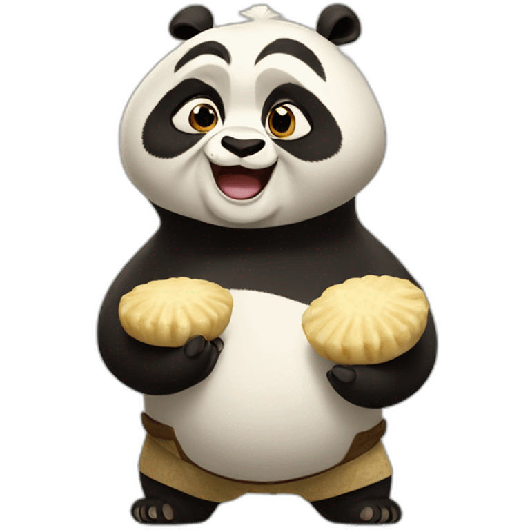 kung fu panda with dumplings emoji