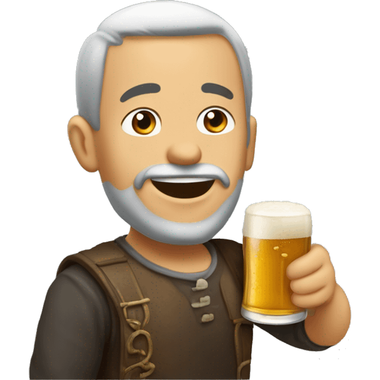 Guizmo avec une bière  emoji