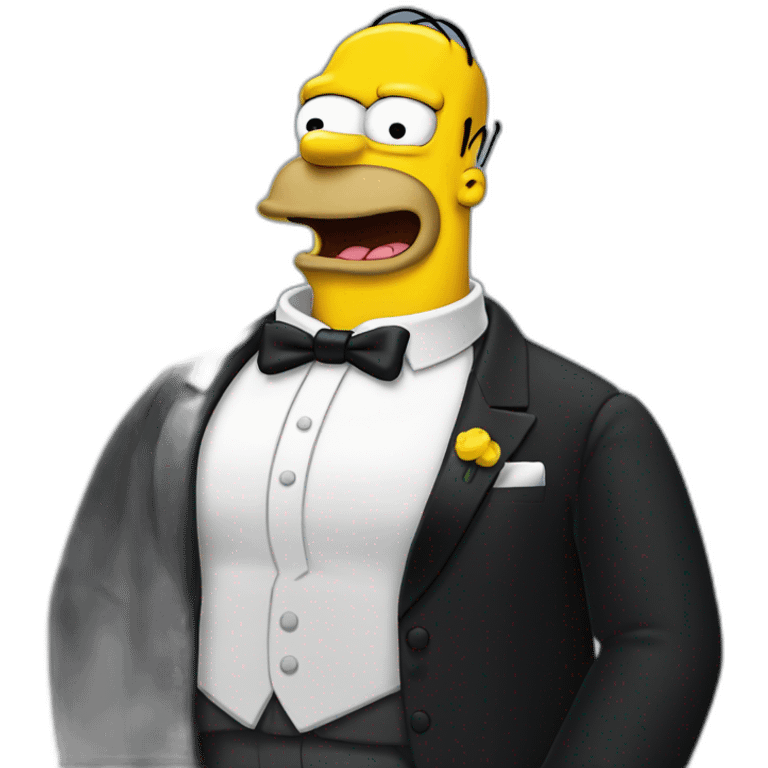 homer simpson in a tuxedo emoji