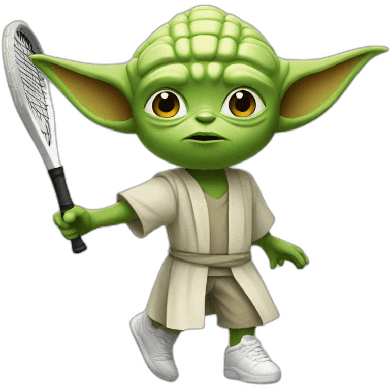 Yoda tennis player emoji