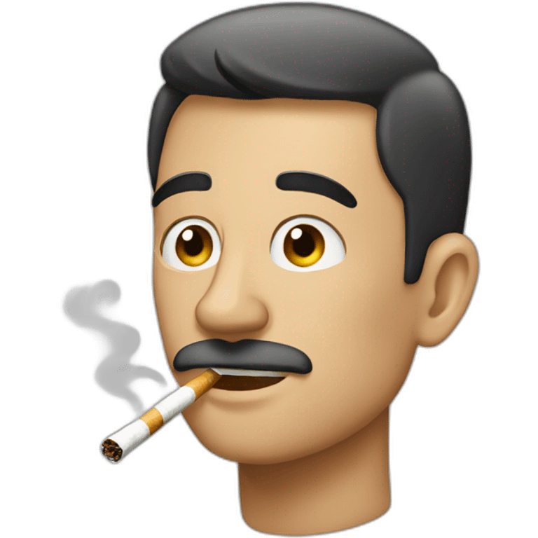 A guy smoking a cigarette emoji