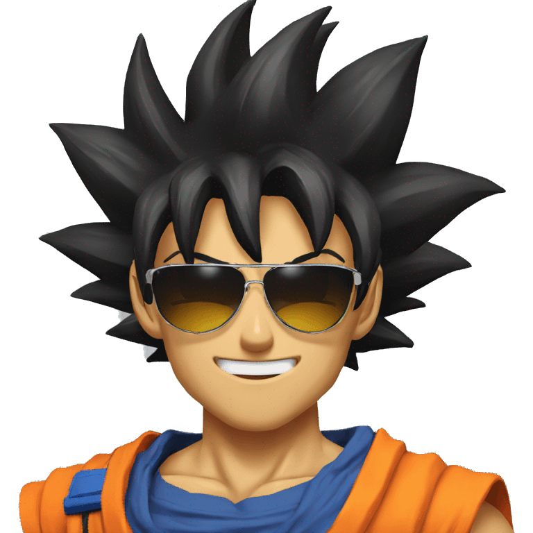 Goku using sun glasses emoji