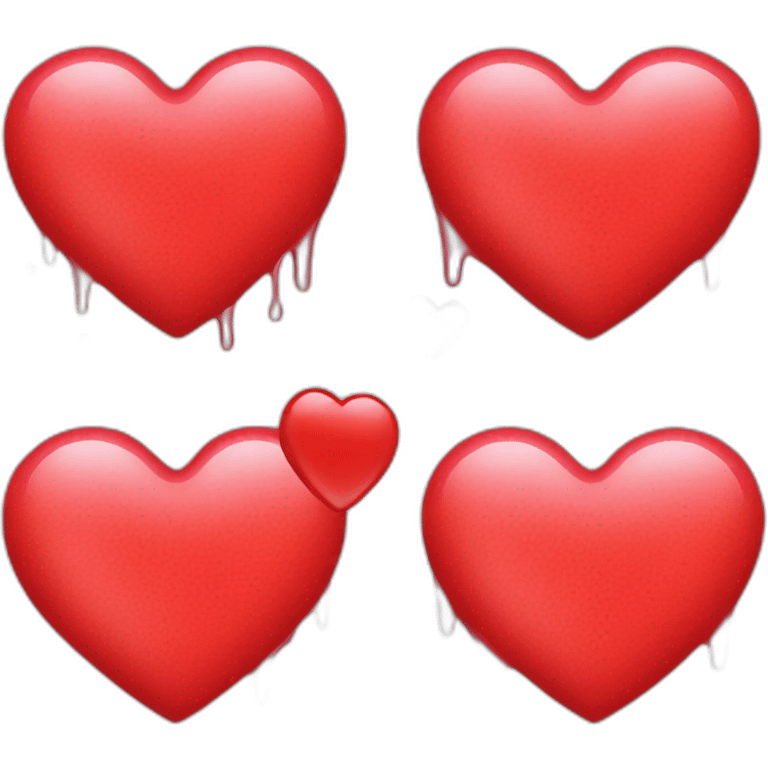 A red heart with water emoji