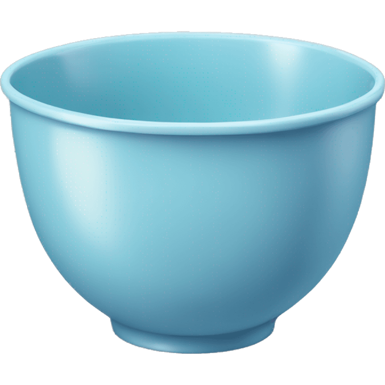 Realistic pastel blue mixing bowl emoji