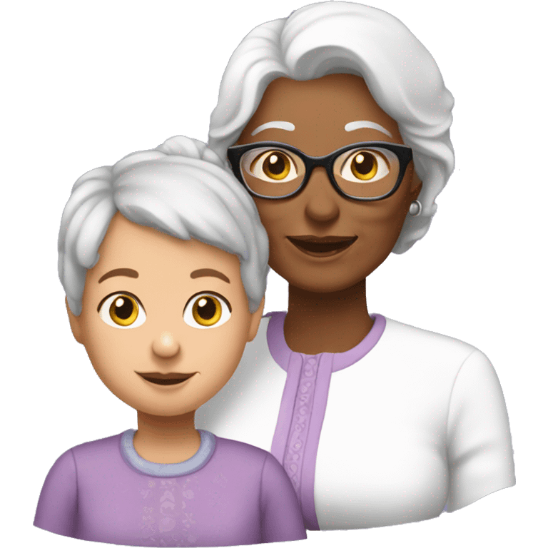 Grandma and grand daughter  emoji