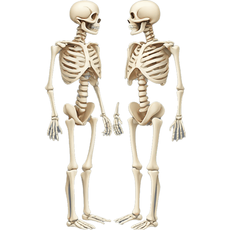 Human anatomy showing human bones full body emoji