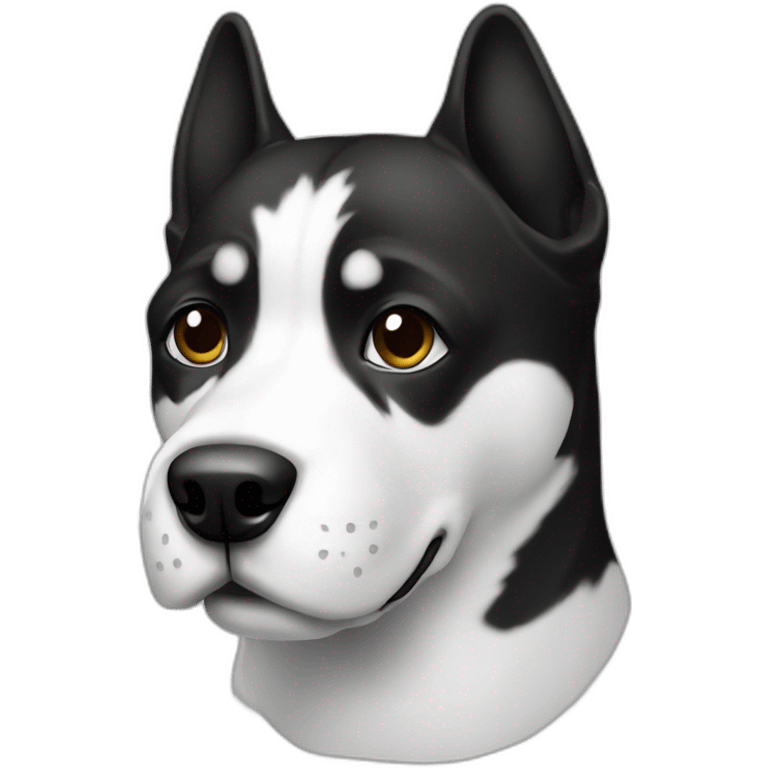 Dog-black-white emoji