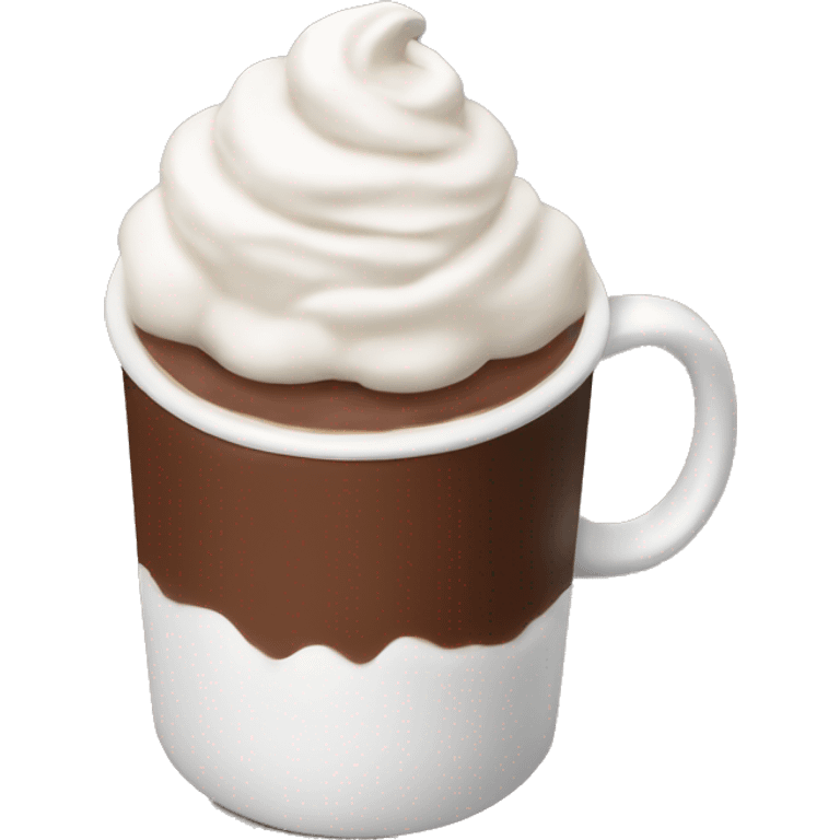 Hot cocoa with whipped cream emoji